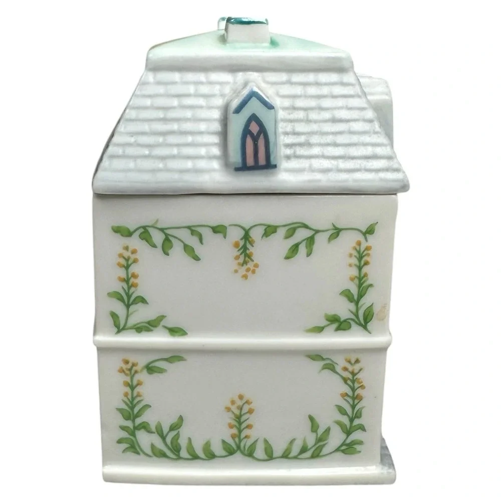 Vintage Mustard The Lenox Spice Village FinePorcelain House Jar 1989 Replacement